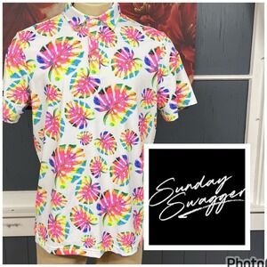 Sunday Swagger Polo Golf Shirt Mens Large Standard Fit Wicking Performance